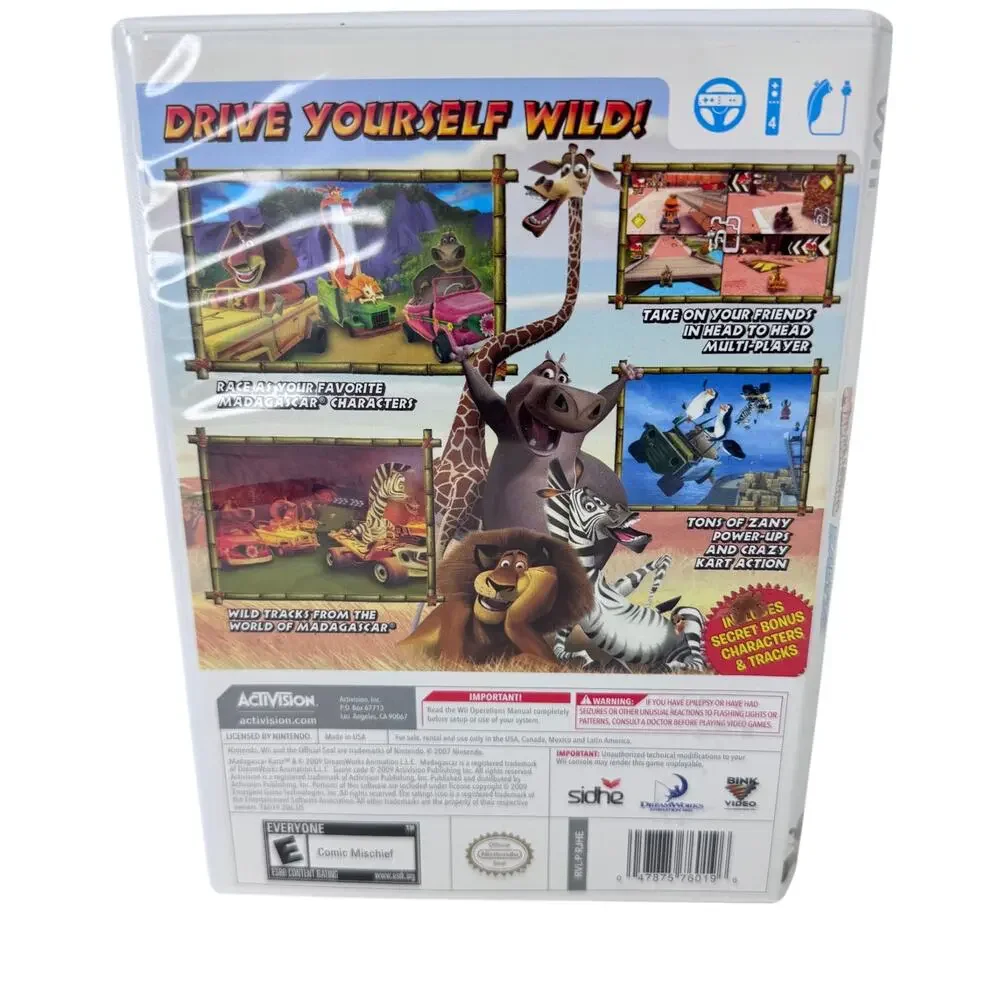 DreamWorks Activision Madagascar Kartz Racing Game Nintendo Wii,‎ 2009